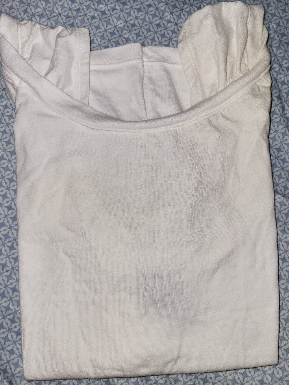 Old Navy White Simple Scoop Neck and Back Basic Cotton Sleeveless Top, Size L